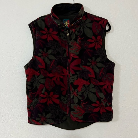 Sunice Reversible‎ Floral Quilted Puffer Golf Zip Up Vest, Women's Size Medium - Picture 1 of 10